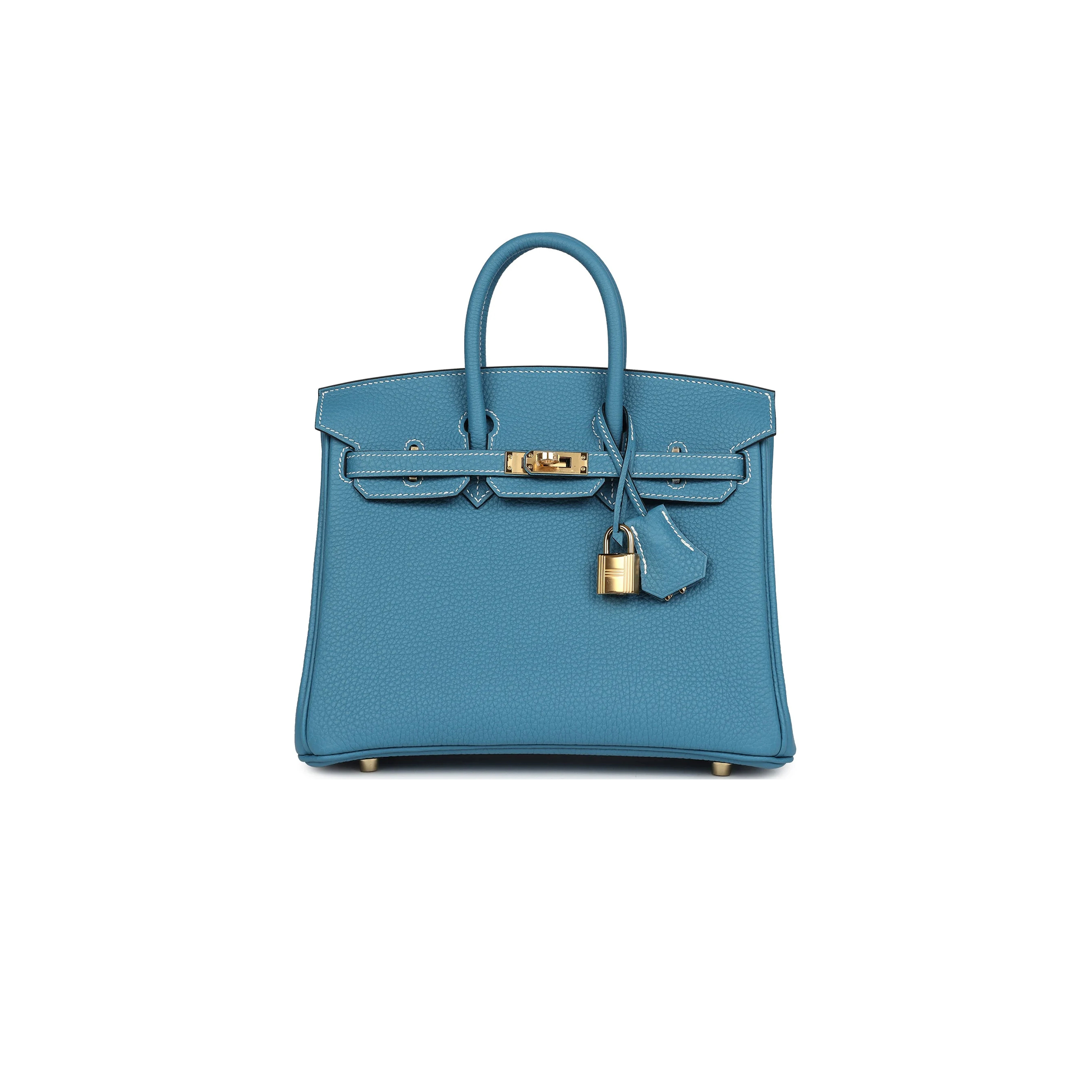 H**mes birkin 25 blue jean togo gold hardware 265379 (25*20*13cm)